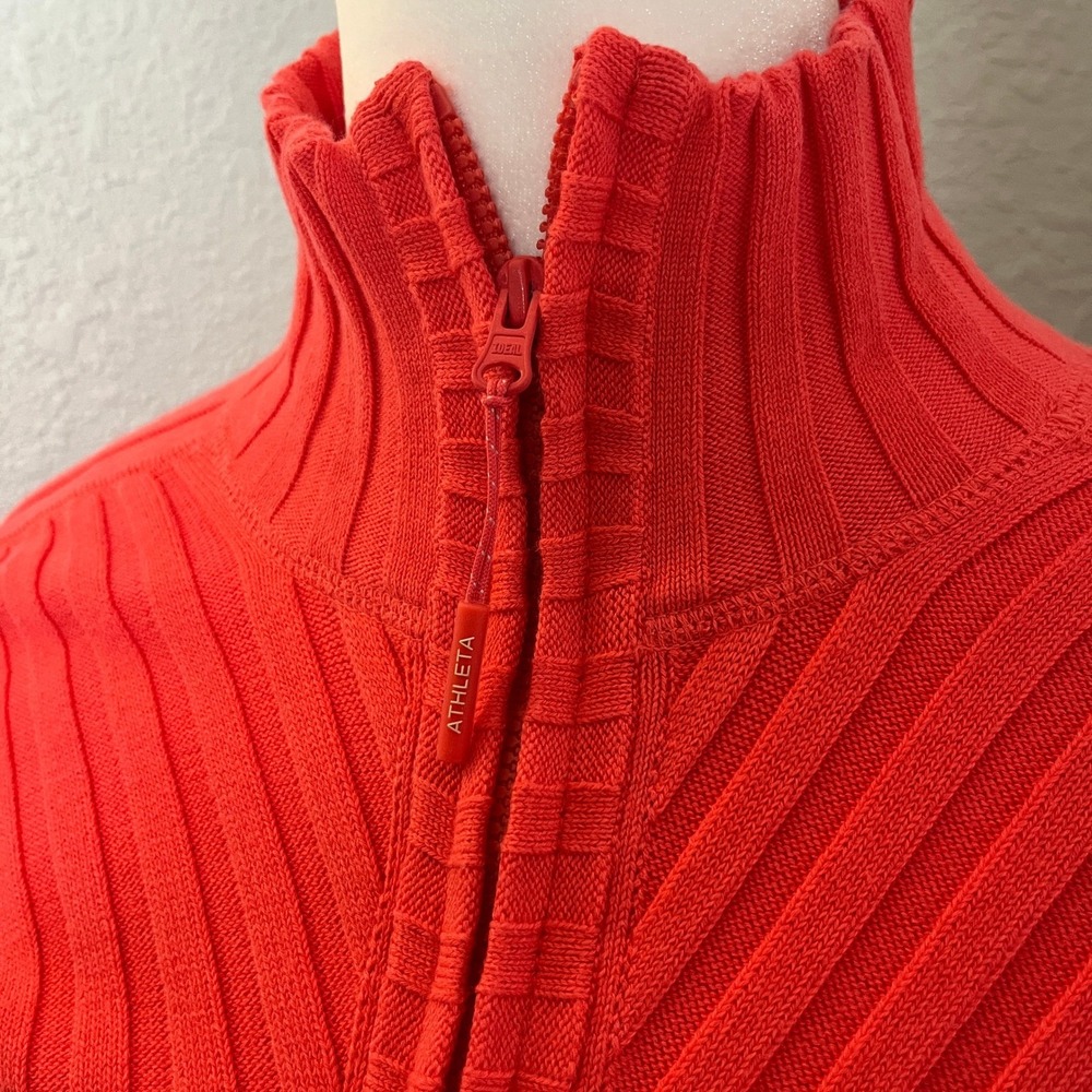 Athleta Red Ribbed Jacket - Picture 6 of 10